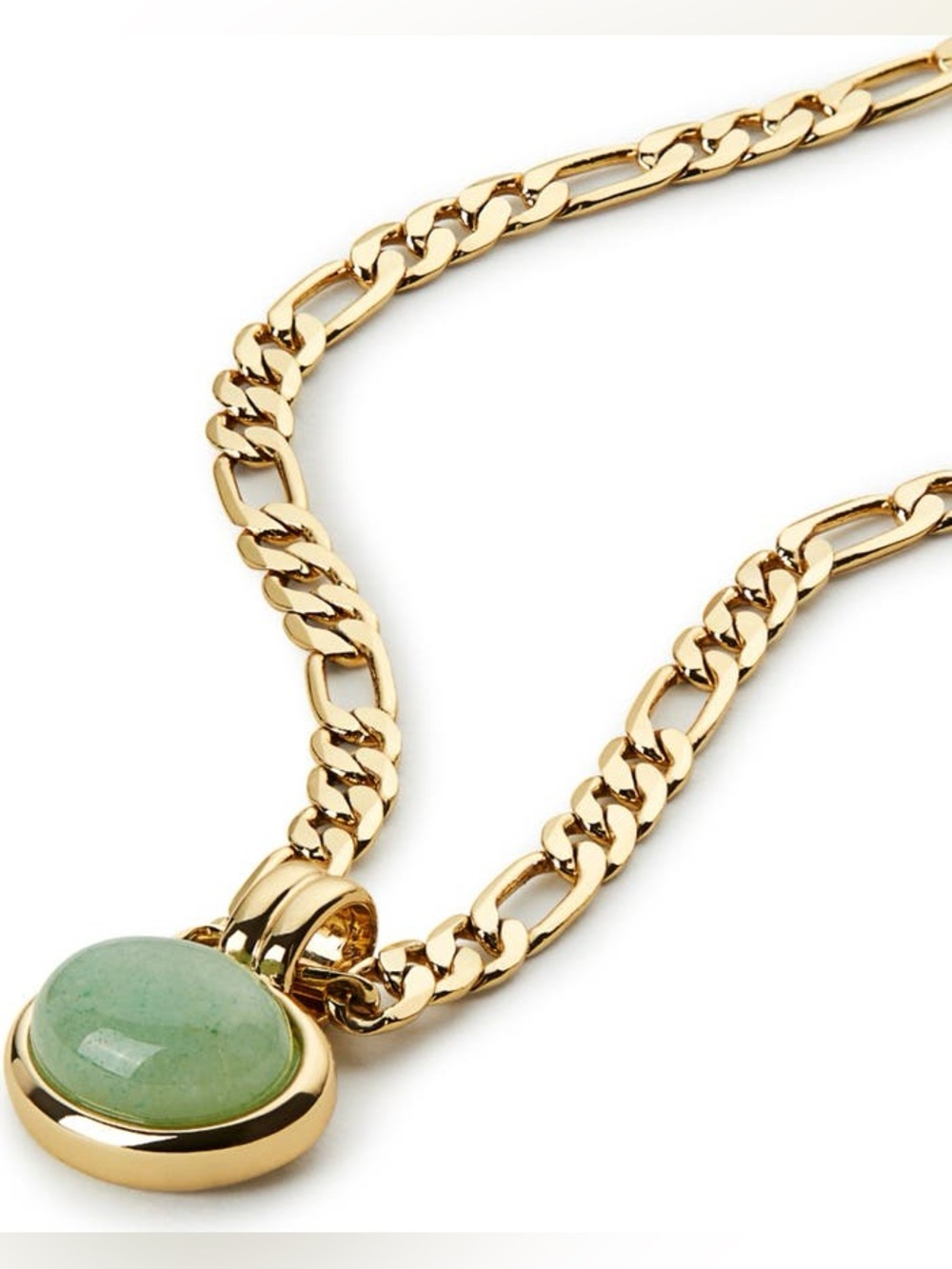 NWOT - Ana Luisa Gold Chain Necklace with Green Pendant - Picture 2 of 6
